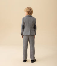 Load image into Gallery viewer, Piped Grey Wool-Blend Blazer
