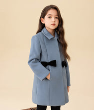 Load image into Gallery viewer, Light Blue Wool Coat
