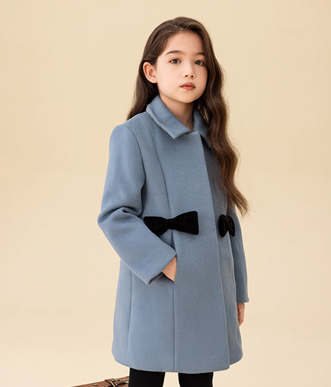 Light Blue Wool Coat