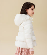 Load image into Gallery viewer, Frill-Trim Hooded Down Jacket
