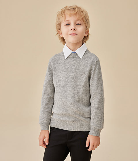 Contrast-Tipped Cashmere Sweater