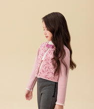 Load image into Gallery viewer, Embroidered Melange Cropped Cardigan
